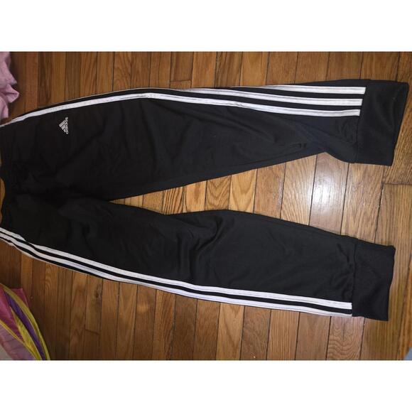 adidas Other - Adidas kids Black Track Pants with White Stripes